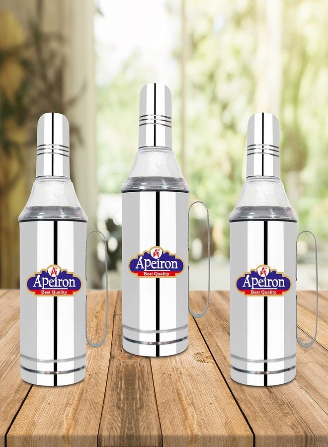 Apeiron Stainless Steel Nozzle Oil Dispenser with Handle Pack of 3 (1000ml Each) - Image 2